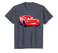 Disney Pixar Cars Rayo McQueen Paint Drifting Camiseta Camiseta, Niños, Azul Jaspeado, 3 años