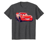 Disney Pixar Cars Rayo McQueen Paint Drifting Camiseta Camiseta, Niños, Jaspeado Oscuro, 8 años