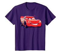 Disney Pixar Cars Rayo McQueen Paint Drifting Camiseta Camiseta, Niños, Morado, 10 años