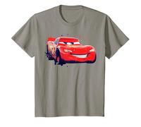 Disney Pixar Cars Rayo McQueen Paint Drifting Camiseta Camiseta, Niños, Pizarra, 10 años