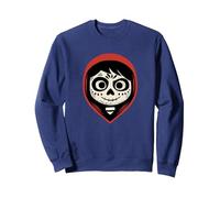Disney Pixar Coco Miguel Sugar Skull Portrait Sudadera, Unisex para adultos, Azul Marino, XL