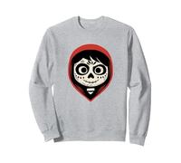 Disney Pixar Coco Miguel Sugar Skull Portrait Sudadera, Unisex para adultos, Gris Jaspeado, L
