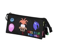 Disney Pixar del Revés 2 / Inside out 2 Feeling-Estuche Portatodo Triple, Multicolor, 23 x 11 cm