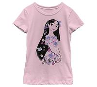 Disney Pixar Encanto Isabela Floral Fill Girls Standard T-Shirt, Light Pink, Small