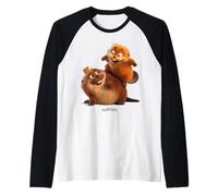 Disney Pixar Hoppers King George And Mabel Playing Together Camiseta Manga Raglan