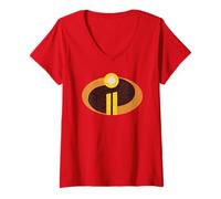 Disney Pixar Incredibles 2 Logo Camiseta Cuello V