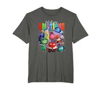 Disney Pixar Inside Out 2 Feel All Your Emotions Vintage Camiseta, Hombre tallas grandes, Asfalto, 4X Alto