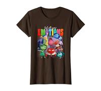 Disney Pixar Inside Out 2 Feel All Your Emotions Vintage Camiseta, Mujer, Marrón, S