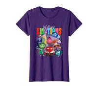 Disney Pixar Inside Out 2 Feel All Your Emotions Vintage Camiseta, Mujer, Morado, 3XL