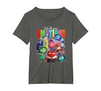 Disney Pixar Inside Out 2 Feel All Your Emotions Vintage Camiseta, Mujer tallas grandes, Asfalto, 6XL Grande