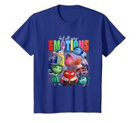 Disney Pixar Inside Out 2 Feel All Your Emotions Vintage Camiseta, Niños, Azul Real, 6 años