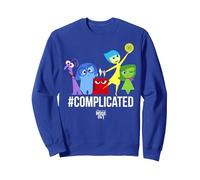 Disney Pixar Inside Out Complicated Emotions Sudadera, Unisex para adultos, Azul Real, S