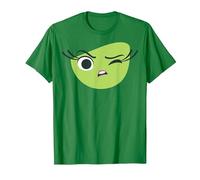 Disney Pixar Inside Out Disgust Large Face Retrait Camiseta, Hombre, Verde Kelly, XXL