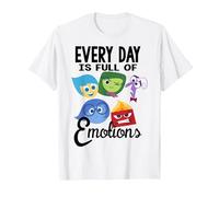 Disney Pixar Inside Out Every Day Emotions Camiseta, Hombre, Blanco, S