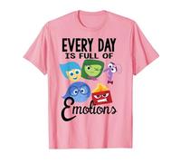 Disney Pixar Inside Out Every Day Emotions Camiseta, Hombre, Rosado, 3XL