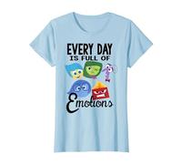 Disney Pixar Inside Out Every Day Emotions Camiseta, Mujer, Azul Bebé, S