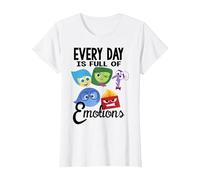 Disney Pixar Inside Out Everyday está lleno de emociones Camiseta, Mujer, Blanco, S