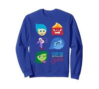 Disney Pixar Inside out Full of Emotions Character Sudadera, Unisex para Adultos, Azul Real, M