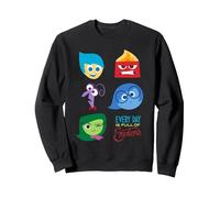 Disney Pixar Inside out Full of Emotions Character Sudadera, Unisex para Adultos, Negro, S