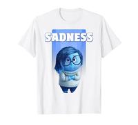Disney Pixar Inside Out Sadness Camiseta, Hombre, Blanco, S
