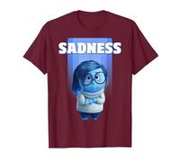 Disney Pixar Inside Out Sadness Camiseta, Hombre, Granate, S
