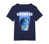 Disney Pixar Inside Out Sadness Camiseta, Mujer tallas grandes, Azul Marino, 3XL Grande