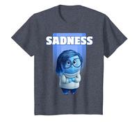 Disney Pixar Inside Out Sadness Camiseta, Niños, Azul Jaspeado, 8 años