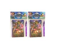 Disney Pixar Juego de 2 juegos de papelería Encanto, incluye 2 mini cuadernos en espiral en miniatura, blocs de notas, diarios y 2 bolígrafos (50 hojas por cuaderno)