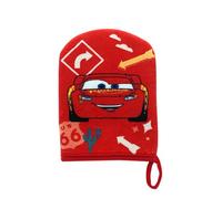 DISNEY PIXAR - Manopla de Ducha Flash McQueen - Aseo Infantil Suave - Motricidad, Autonomía y Complicidad en el Baño - Lavable, Reutilizable - Limpieza de Piel, Cara, Cuerpo - Producto Oficial Cars