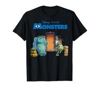 Disney Pixar Monsters Inc. Scream Factory Camiseta, Hombre, Negro, M