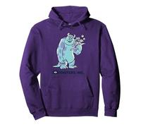 Disney Pixar Monsters Inc. Sulley and Boo Smiles Sudadera con Capucha, Unisex para Adultos, Morado, M