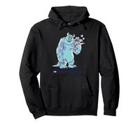 Disney Pixar Monsters Inc. Sulley and Boo Smiles Sudadera con Capucha, Unisex para Adultos, Negro, M