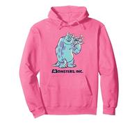 Disney Pixar Monsters Inc. Sulley and Boo Smiles Sudadera con Capucha, Unisex para Adultos, Rosa Brillante, M