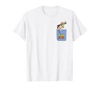 Disney Pixar Toy Story Buzz and Woody Pocket Graphic Camiseta Camiseta, Hombre, Blanco, S