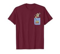 Disney Pixar Toy Story Buzz and Woody Pocket Graphic Camiseta Camiseta, Hombre, Granate, S