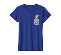 Disney Pixar Toy Story Buzz and Woody Pocket Graphic Camiseta Camiseta, Mujer, Azul Real, S