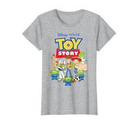 Disney Pixar Toy Story Buzz Woody Jessie Graphic Camiseta Camiseta, Mujer, Gris Jaspeado, S