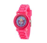 Disney Pixar Toy Story Reloj para edades de 3 a 7 años - Reloj de personajes con esfera audaz - Regalo para niños - Bisel rosa y correa de silicona rosa - Compra y obtén 1 Misterio gratis