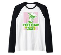 Disney Pixar Toy Story Yeet Haw Woody Pop Art Portrait Camiseta Manga Raglan