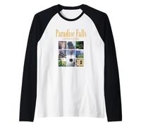 Disney Pixar Up Paradise Falls Adventure Is out There Panels Camiseta Manga Raglan