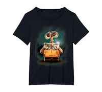 Disney Pixar Wall-E Plant Shoe Night Graphic - Camiseta Camiseta, Mujer tallas grandes, Negro, 1XL Grande
