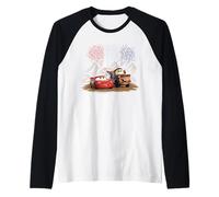 Disney & Pixar's Cars Lightning Mater 4th of July Fireworks Camiseta Manga Raglan