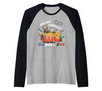 Disney & Pixar's Cars Racing Through 100 Days of School Camiseta Manga Raglan