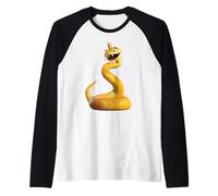 Disney & Pixar's Hoppers Reptile Queen Yellow Snake Big Pose Camiseta Manga Raglan