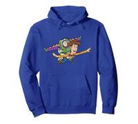 Disney & Pixar's Toy Story Buzz Woody To Infinity and Beyond Sudadera con Capucha, Unisex para Adultos, Azul Real, L