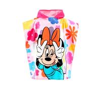 Disney Poncho de Baño Infantil con Capucha 55x110cm Poncho de Playa Piscina Vacaciones Absorbente Algodón (Minnie Mouse 1)