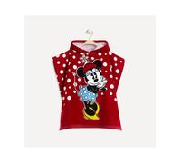Disney Poncho de playa infantil Minnie 051 Disney. Rojo 55 x 110 cm