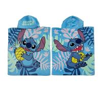 Disney Poncho Oficial de Toalla con Capucha de Lilo and Stitch | Tacto súper Suave, diseño Divertido del paraíso | Bata de baño para niños pequeños hogar, baño y Playa, Multicolor