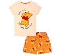 Disney Pooh - Pijama de Manga Corta con Pantalones Cortos para Mujer, 100% algodón, Licencia de Winnie The Pooh, Regalo, 40-42