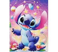 Disney Póster decorativo de pared Serie Cartoon Stitch Impresión sobre papel Patinata 40 x 30 cm sin marco